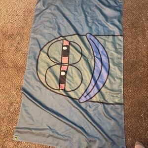 Blue Cartoon Character Tapestry